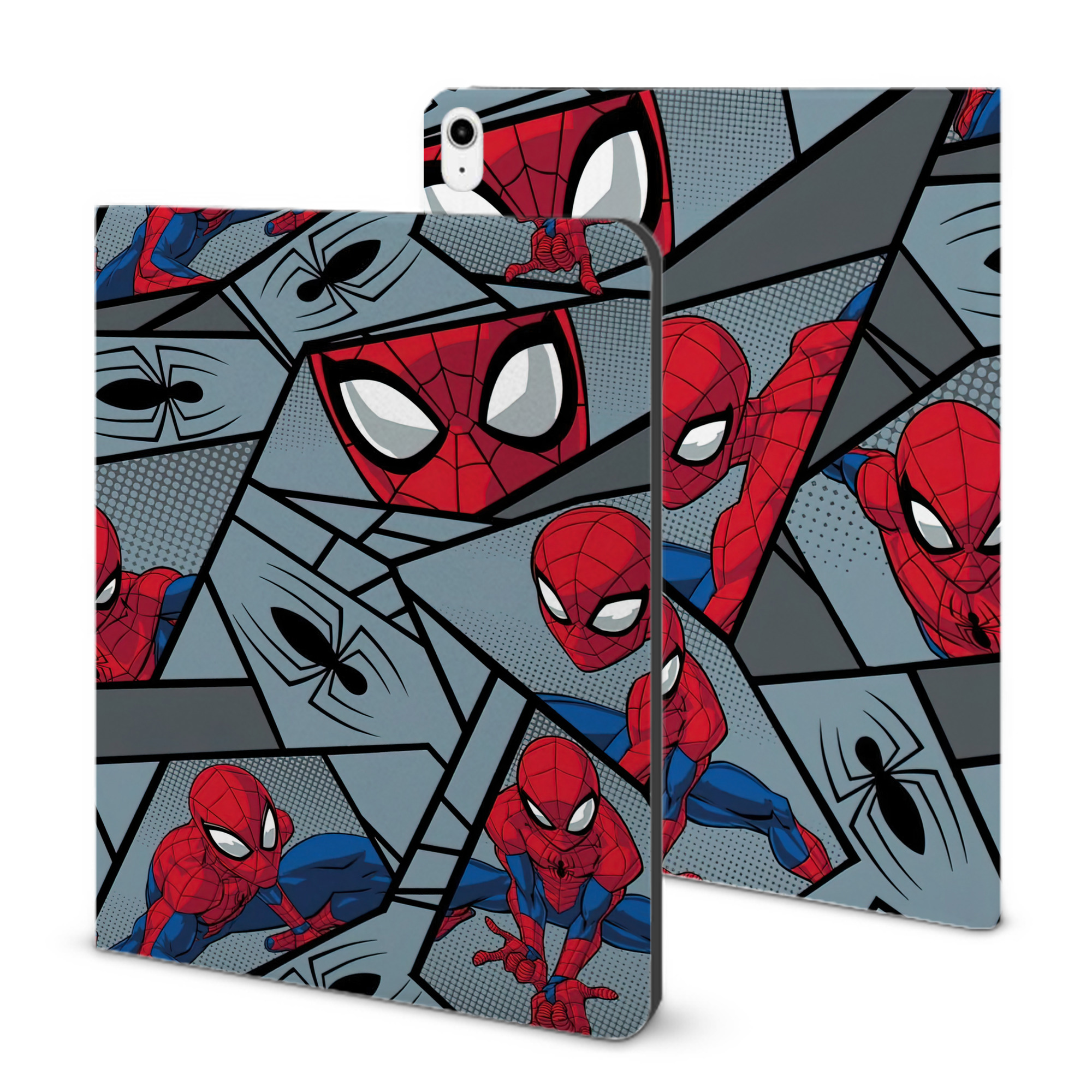 （画像用） Spider Man スパイダーマン IPadケース ペンホルダー付き ブックスタイルデザイン